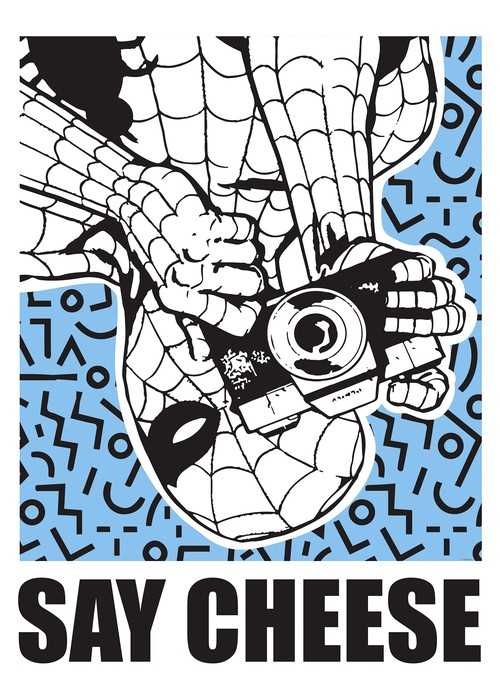 Poster Marvel Spider-Man Say Cheese Blue