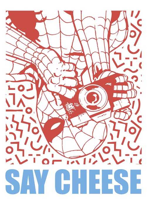 Poster Marvel Spider-Man Say Cheese Red