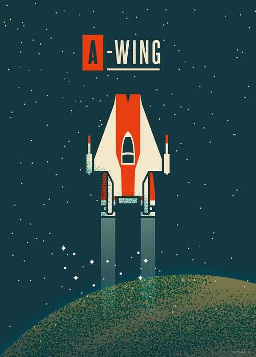 Poster Star Wars - Geeky A-Wing