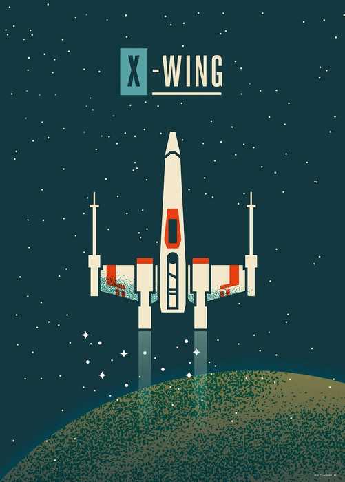 Poster Star Wars - Geeky X-Wing