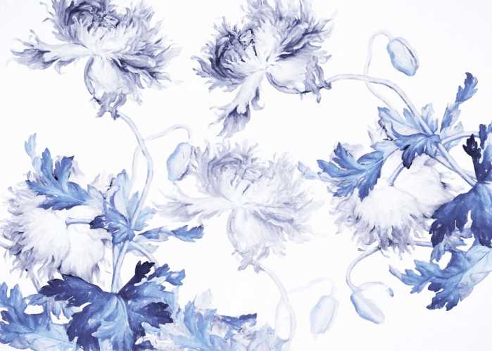 Standard Vlies Blue Silhouettes