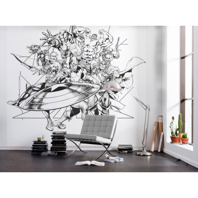 Avengers Black and White