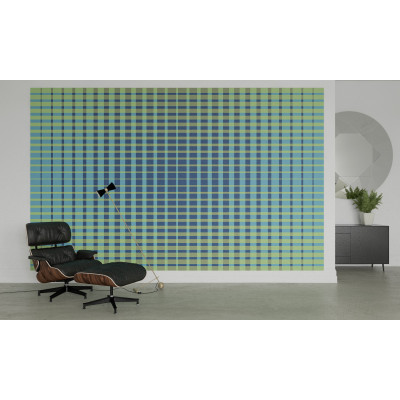 Chequered blue-turquise