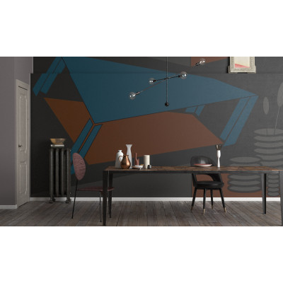 Perspective Table bleu-grey-mocca