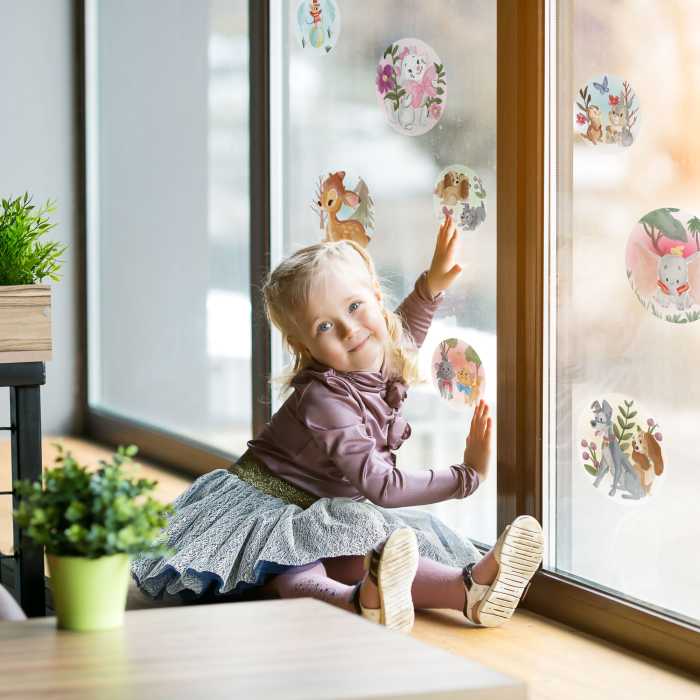 Fenstersticker Enchanted Forest Bubbles