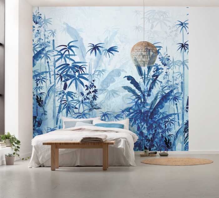 Vlies-Foto-Tapete Blue Lagoon Dschungel 8-teilig Wallpaper 366x254cm 