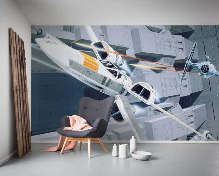 Digitaldrucktapete Star Wars Classic RMQ X-Wing vs TIE-Fighter