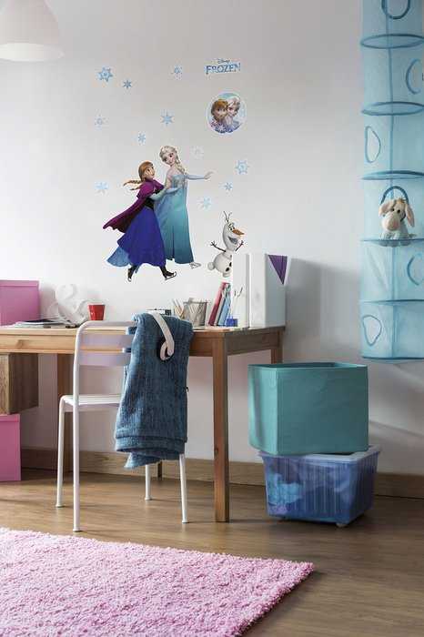 Wandsticker-Selbstklebefolie Anna und Elsa