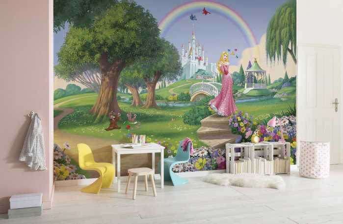 Vlies Disney Princess Rainbow