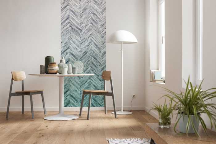 Premium Vlies Herringbone Mint Panel