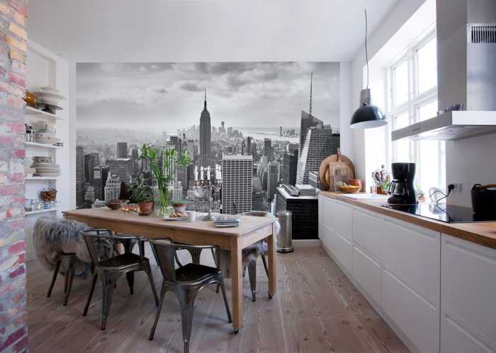 Fototapete auf Papier NYC black and white