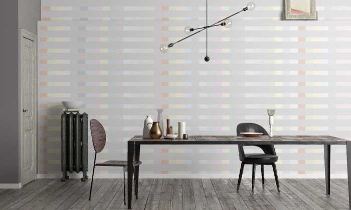 Digitaldrucktapete Structure Line lightgrey-pastell