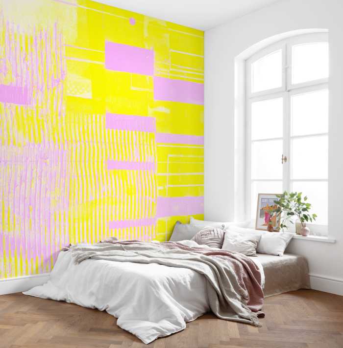 Digitaldrucktapete Fringe Upswept yellow-rose