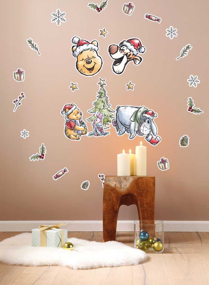 Wandtattoo Winnie the Pooh Christmas