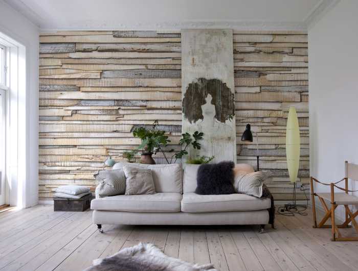 Fototapete Whitewashed Wood