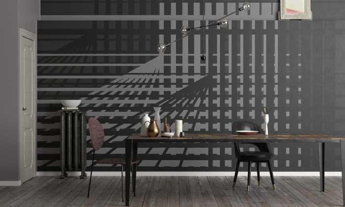 Digitaldrucktapete Way Out grey-black
