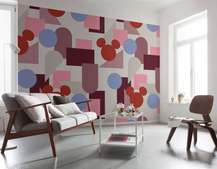 Digitaldrucktapete Colourful Mickey