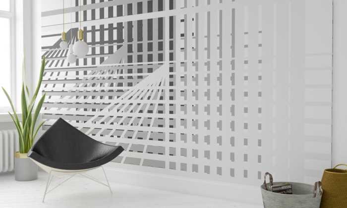 Digitaldrucktapete Way Out lightgrey-black