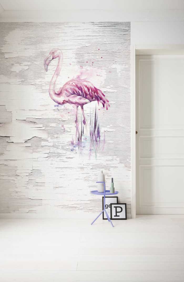 Digitaldrucktapete Pink Flamingo