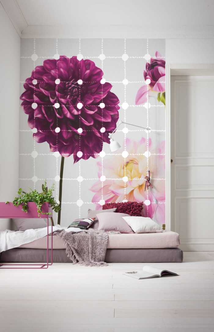 Digitaldrucktapete Flowers & Dots