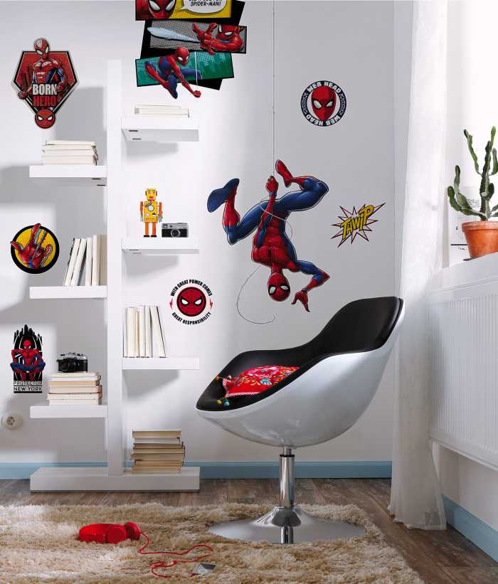 Wandtattoo Spider-Man Web Head