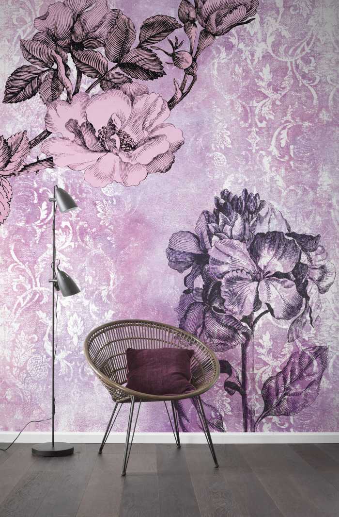 Digitaldrucktapete Baroque Pink