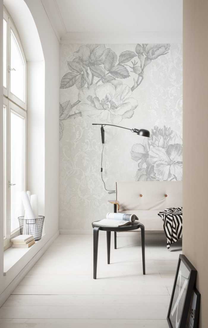 Digitaldrucktapete Baroque Grey