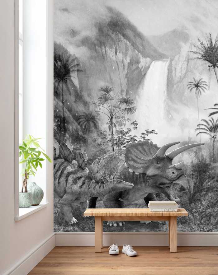 Digitaldrucktapete Jurassic Waterfall