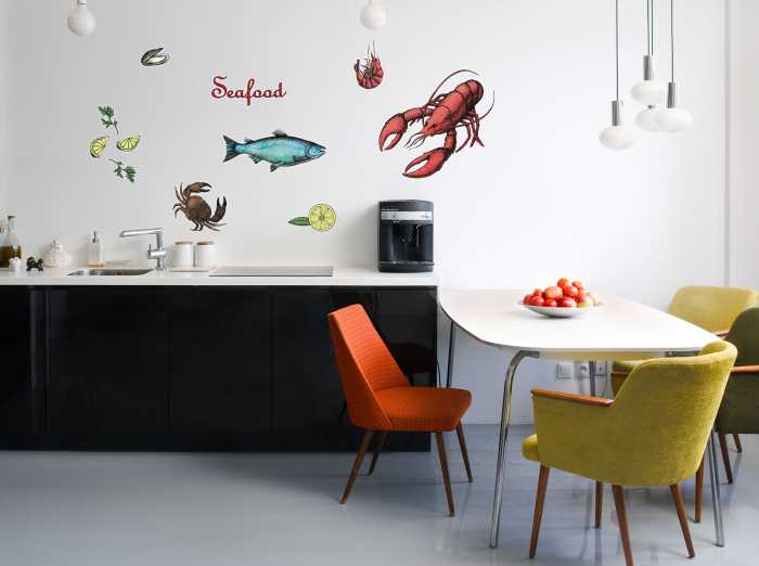 Wandtattoo Seafood