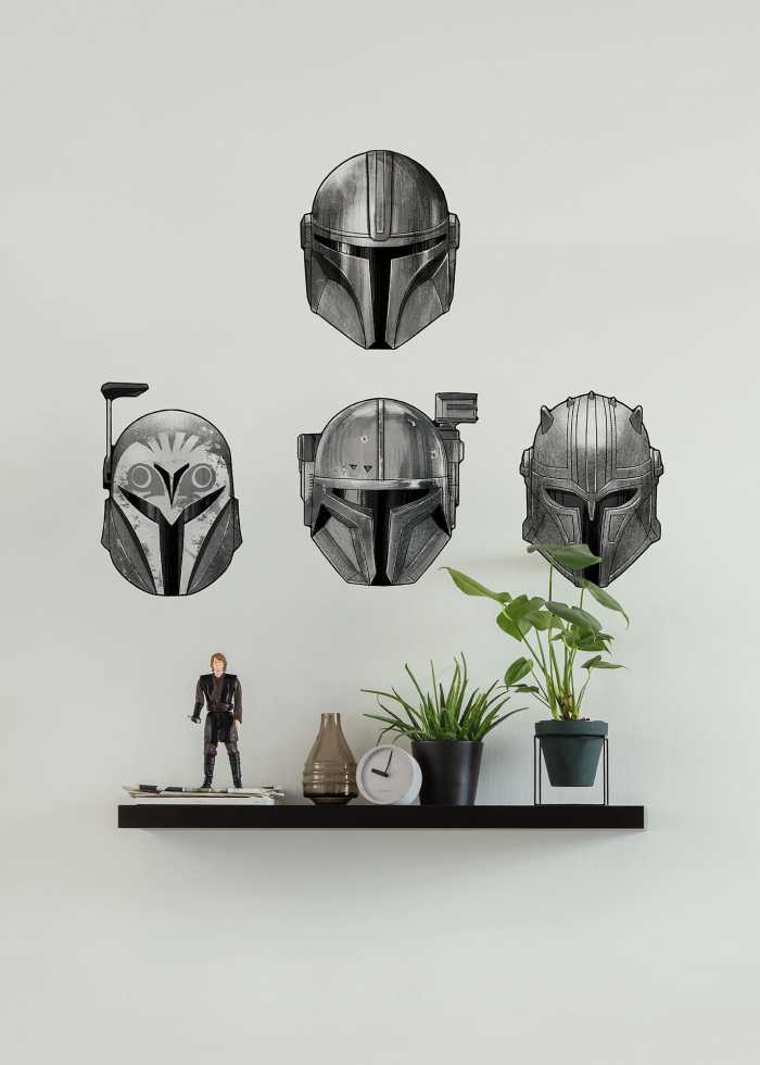 Wandtattoo Star Wars The Mandalorian Helmets