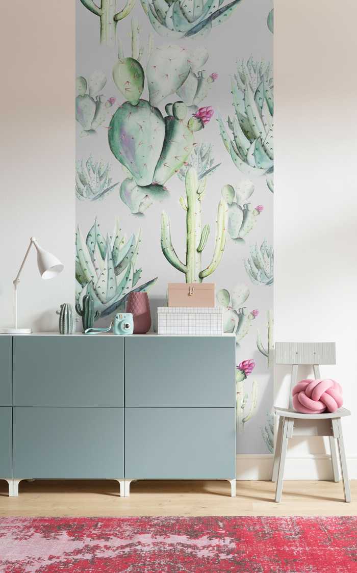Digitaldrucktapete Cactus Grey