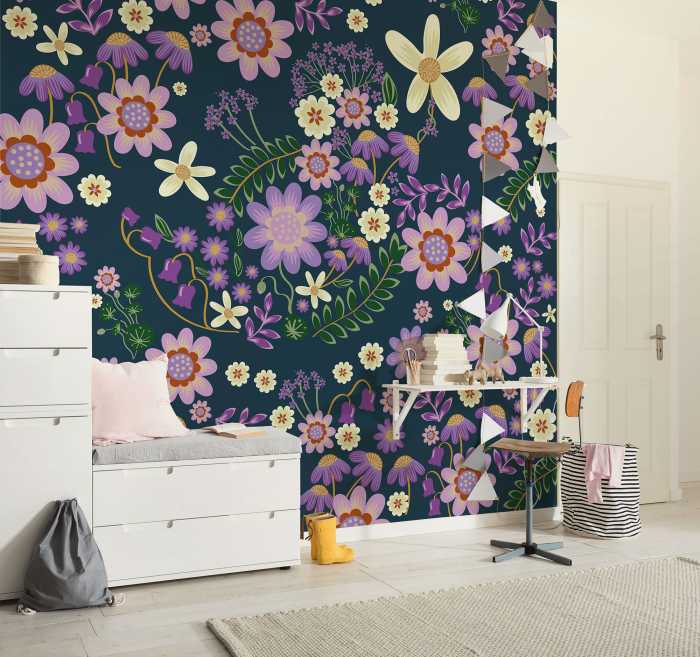 Digitaldrucktapete Disney Minnie Mouse Gardening Club Blue
