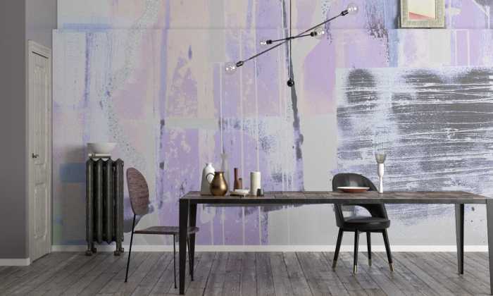 Digitaldrucktapete Dice Rolling lightgrey-violett