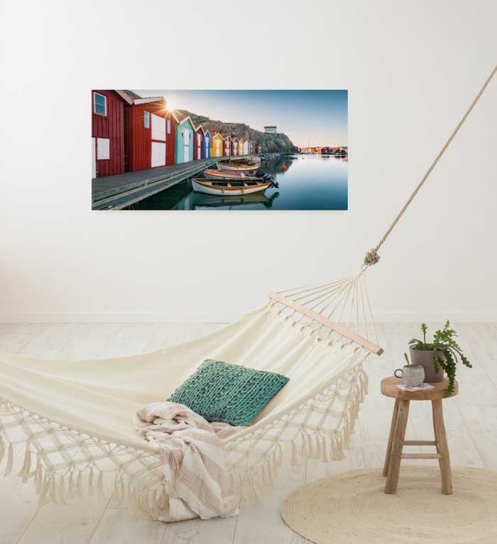 Vlies Bild auf Keilrahmen/ Echtholzrahmen Malerische Smögen