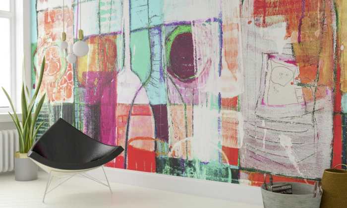 Digitaldrucktapete Tableau Living mint