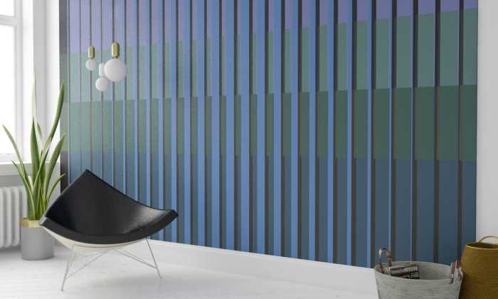 Digitaldrucktapete Lamello Quattro blue-greenblue
