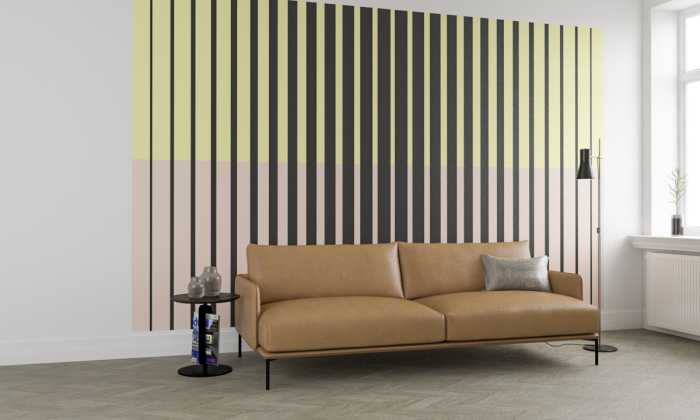 Digitaldrucktapete Lamello Mezzo black-yellowapricot