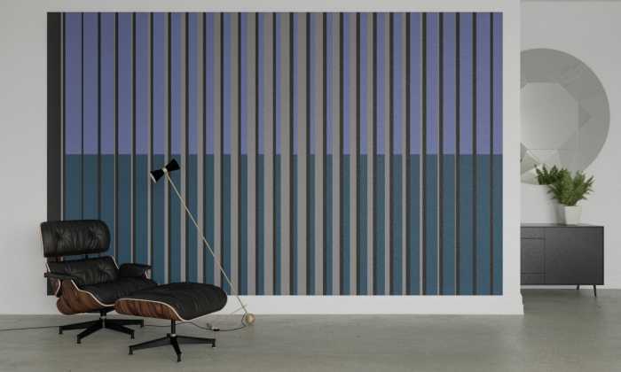 Digitaldrucktapete Lamello Mezzo blue-petrolblack