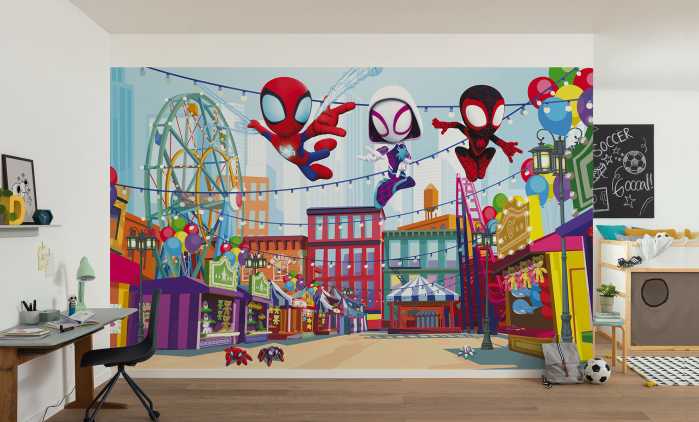 Digitaldrucktapete Marvel Spidey And His Amazing Friends Theme Park