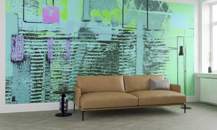 Premium Vlies Rhombus Hiding mint-green