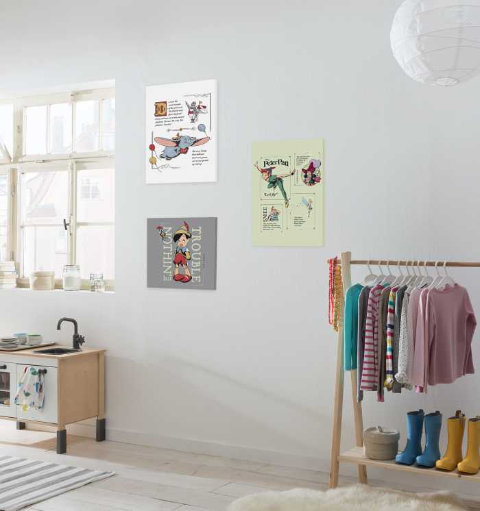 Vlies Bild auf Keilrahmen/ Echtholzrahmen Peter Pan - Let´s Fly!