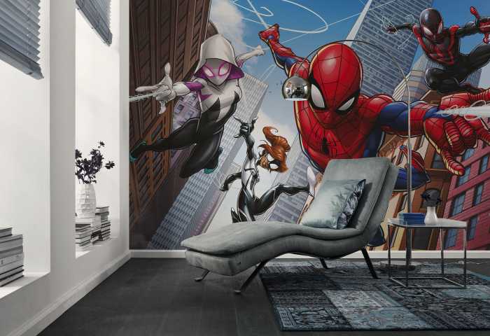 Digitaldrucktapete Marvel Spider-Man Swinging Crew