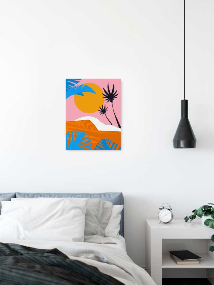 Vlies Bild auf Keilrahmen/ Echtholzrahmen Island Hopping