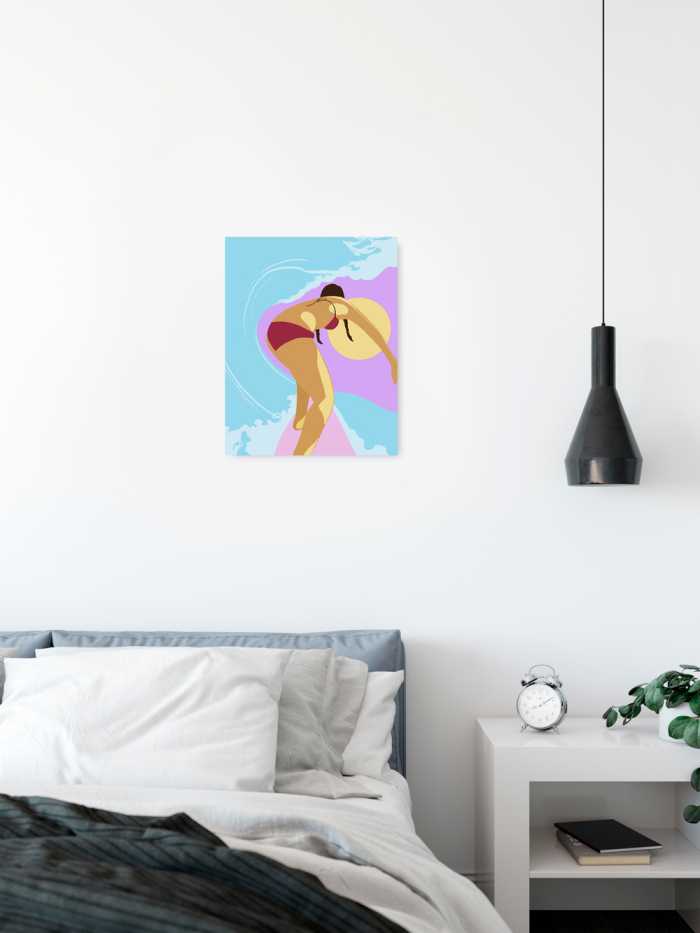 Vlies Bild auf Keilrahmen/ Echtholzrahmen Tube Riding