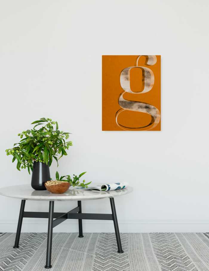 Vlies Bild auf Keilrahmen/ Echtholzrahmen Typo G wie Gustav