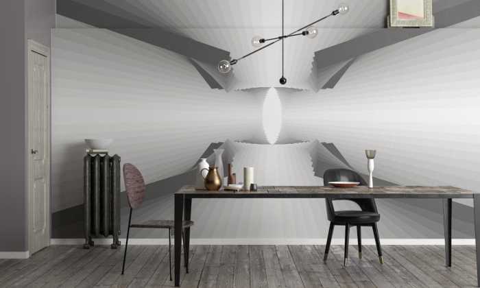 Premium Vlies Auroville Eye grey