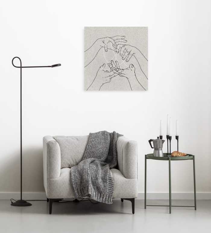 Vlies Bild auf Keilrahmen/ Echtholzrahmen Puppet Show