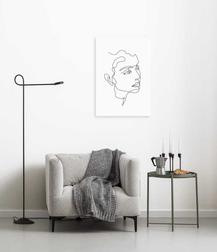 Vlies Bild auf Keilrahmen/ Echtholzrahmen Sketch me