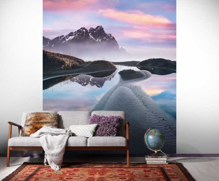 Digitaldrucktapete Glowing Vestrahorn