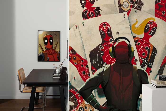 Digitaldrucktapete Marvel Deadpool Target Shooting